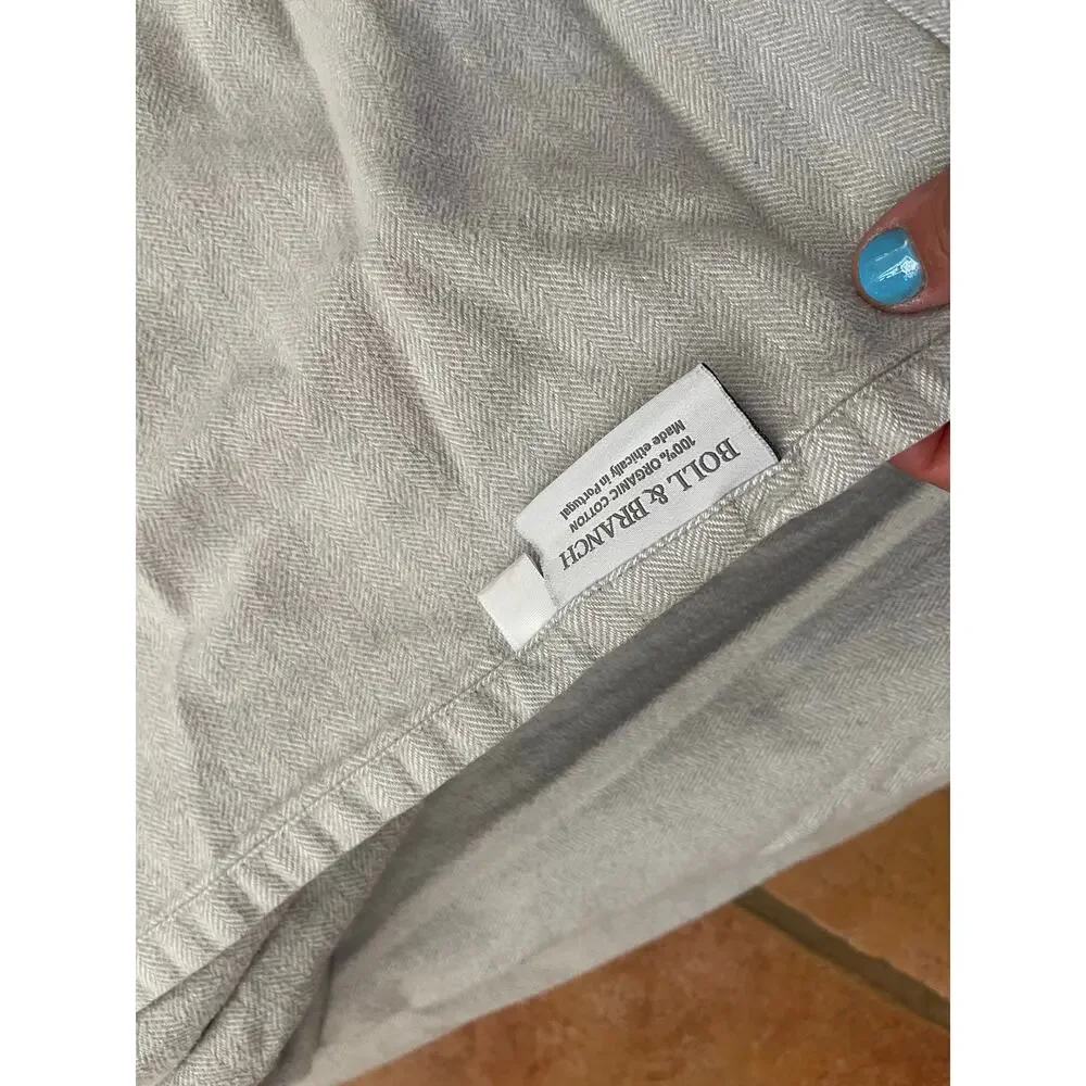 BOLL & BRANCH FLANNEL FLAT SHEET KING/SPLIT KING
